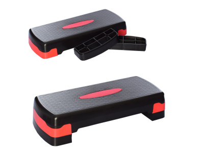 Степ-платформа MS 0536-4 2 сходинки 68-28-1015 см чорний з червоним Степ-платформа MS 0536-4 2 сходинки 68-28-1015 см чорний з червоним