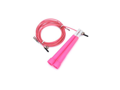 Скакалка швидкісна MS 3765(Pink) 290 см ручка пластик мотузка гума+метал