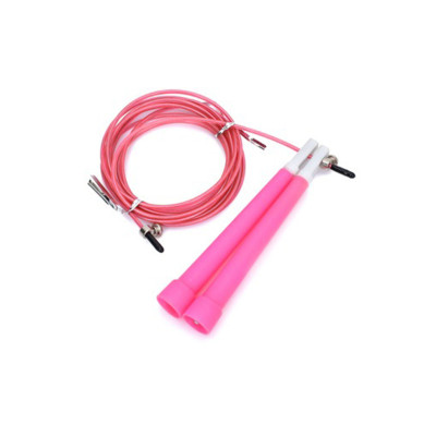 Скакалка швидкісна MS 3765(Pink) 290 см ручка пластик мотузка гума+метал Скакалка швидкісна MS 3765(Pink) 290 см ручка пластик мотузка гума+метал