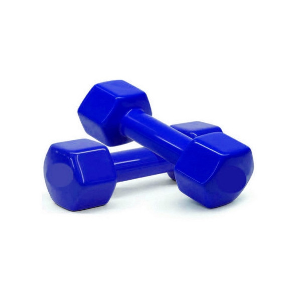 Гантелі для фітнесу Vinyl NE-VIN-2-B 2 шт по 2 кг сині Гантелі для фітнесу Vinyl NE-VIN-2-B 2 шт по 2 кг сині