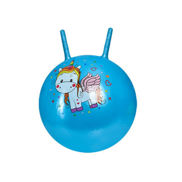 Дитячий мяч для фітнесу MS 3397(Blue) з ріжками 55 см 400 г