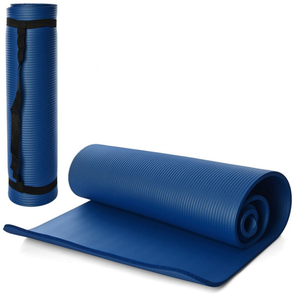 Килимок для йоги Profi MS 2608-27-BL NBR розмір 183 х 61 см товщина 10 мм