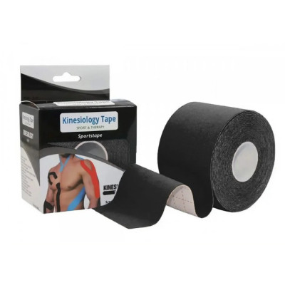 Кінезіологічний тейп Kinesio EasyFit EF-2080-BK чорний