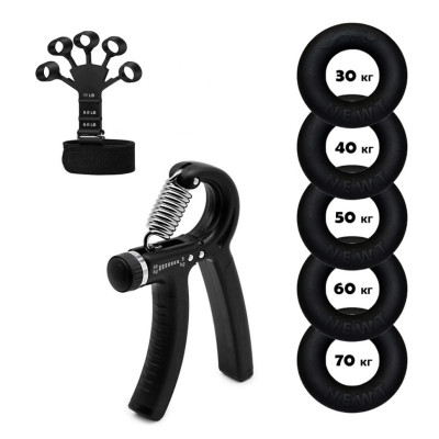 Набір кистьових еспандерів кільце+еспандер ножиці Power Grip Set NE-1589-WR15