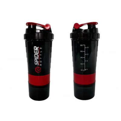 Шейкер спортивний Spider EF-7200-R 05 л Чорно-червоний