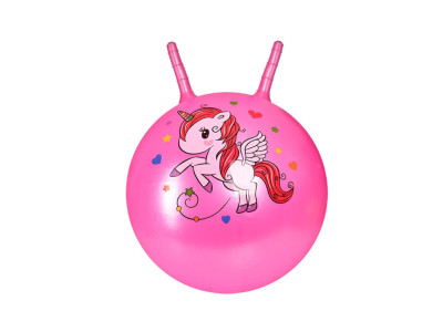 Дитячий мяч для фітнесу MS 3397(Pink) з рожками 55 см 400 г Дитячий мяч для фітнесу MS 3397(Pink) з рожками 55 см 400 г