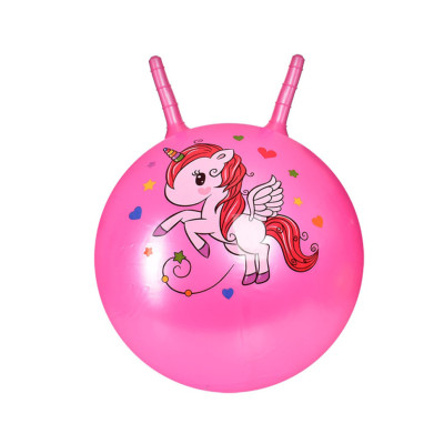 Дитячий мяч для фітнесу MS 3397(Pink) з рожками 55 см 400 г