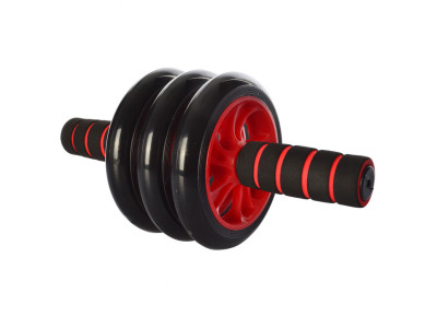 Тренажер колесо для мязів преса MS 0873 діаметр 14 см Червоний