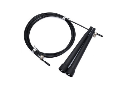 Скакалка швидкісна MS 3765(Black) 290 см ручка пластик мотузка гума+метал