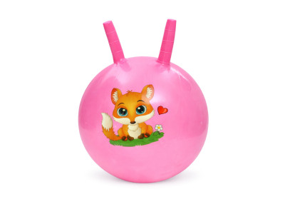 Дитячий мяч для фітнесу Тваринка MS 4284(Pink) з ріжками 45 см 320 г