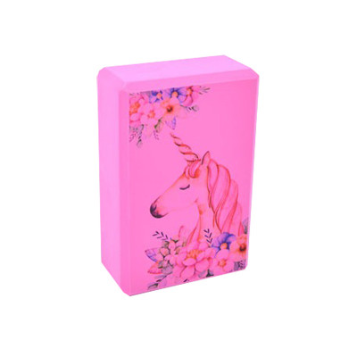 Блок для йоги "Єдиноріг" MS 0858-14(Pink) EVA 23 х 15 х 7,5 см
