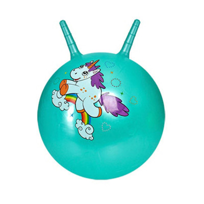 Дитячий мяч для фітнесу MS 3397(Turquoise) з рожками 55 см 400 г