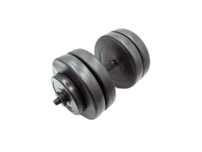 Гантель складальна композитна в пластиковій оболонці Rock pro 23 кг NE-PL-G-023