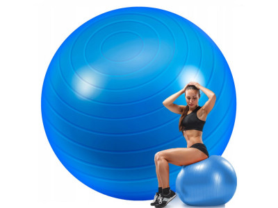 Фітбол м'яч для фітнесу HMS NE-FB-65B, синій 65 см Фітбол м'яч для фітнесу HMS NE-FB-65B, синій 65 см