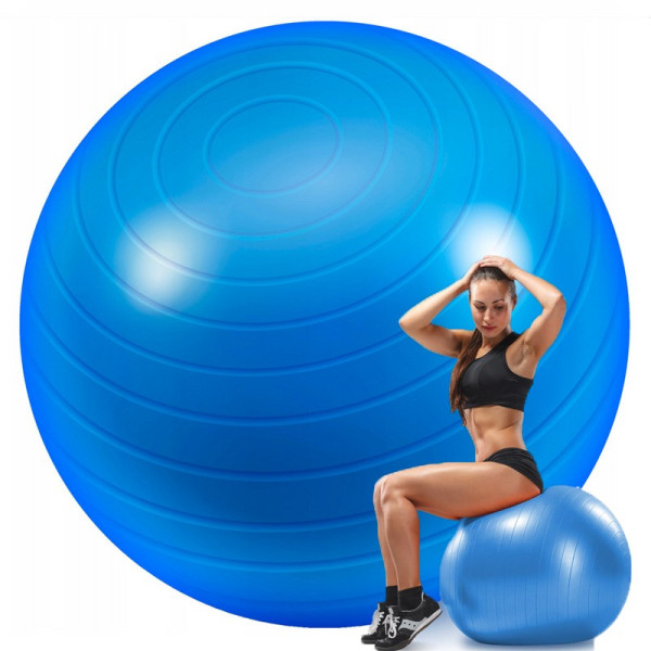 Фітбол м'яч для фітнесу HMS NE-FB-65B, синій 65 см Фітбол м'яч для фітнесу HMS NE-FB-65B, синій 65 см