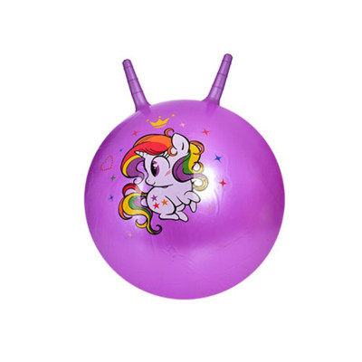 Дитячий мяч для фітнесу MS 3397(Violet) з ручками 55 см 400 г