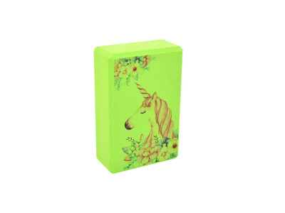 Блок для йоги "Єдиноріг" MS 0858-14(Green) EVA 23 х 15 х 75 см