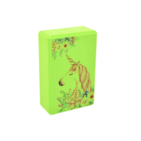 Блок для йоги "Єдиноріг" MS 0858-14(Green) EVA 23 х 15 х 75 см