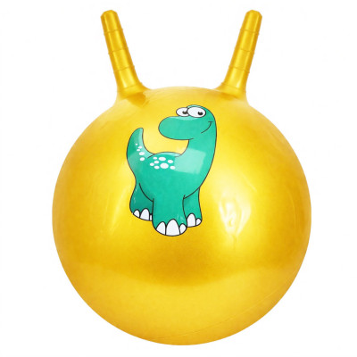 Дитячий мяч для фітнесу Динозаврик MS 4372(Yellow) з ріжками 45 см 350 г
