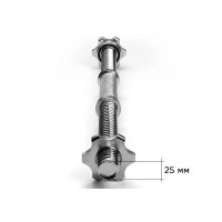 Гантельний гриф EasyFit EF-8047 50 см Ø 25 мм хромований