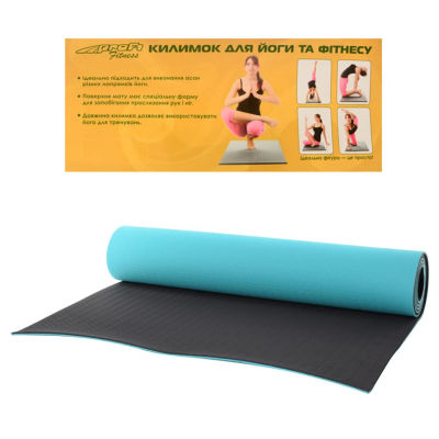 Йогамат. Килимок для йоги MS 0613-1 матеріал TPE