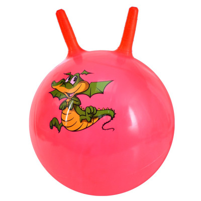 Дитячий мяч для фітнесу Динозаврик MS 4372(Red) з ріжками 45 см 350 г