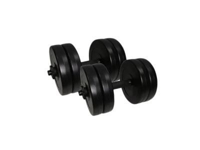 Гантелі складальні композитні в пластиковій оболонці Rock Pro 2 шт по 11 кг NE-PL-G-011-2