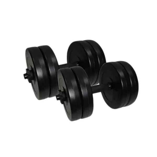 Гантелі складальні композитні в пластиковій оболонці Rock Pro 2 шт по 11 кг NE-PL-G-011-2