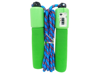 Скакалка з лічильником MS 0345 мяка ручка Зелений