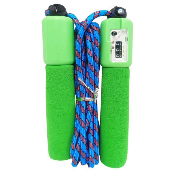 Скакалка з лічильником MS 0345 мяка ручка Зелений