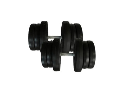 Гантелі складальні композитні в пластиковій оболонці Rock Pro-R 2 шт по 21,5 кг NE-PL-R-021-2