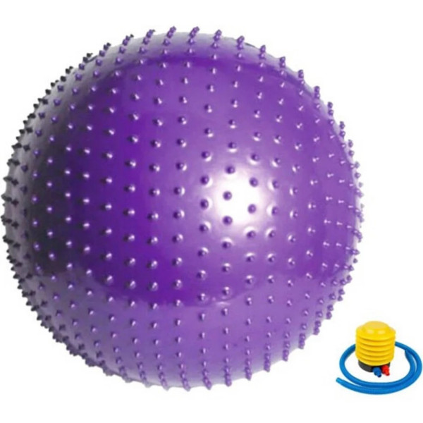 М'яч для фітнесу (фітбол) масажний "HMS" NE-MAS-65-V фіолетовий 65 см М'яч для фітнесу (фітбол) масажний "HMS" NE-MAS-65-V фіолетовий 65 см