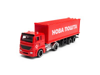 Автомодель колекційна Фура "Нова Пошта" TechnoDrive 250416CG масштаб 1:64