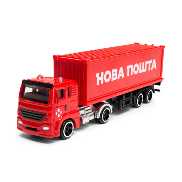 Автомодель колекційна Фура "Нова Пошта" TechnoDrive 250416CG масштаб 1:64