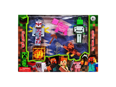 Ігровий набір фігурок з аксесуарами Майнкрафт 48111-7 пластик