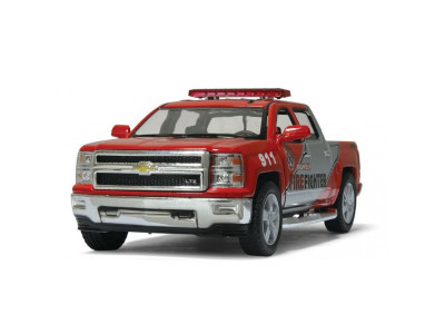 Інерційна машинка "FireFighter" Chevrolet Silverado 2014 KT5381WPR(Red) метал червоний масштаб 1:46 Інерційна машинка "FireFighter" Chevrolet Silverado 2014 KT5381WPR(Red) метал червоний масштаб 1:46