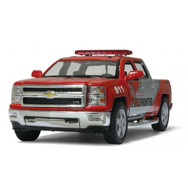 Інерційна машинка "FireFighter" Chevrolet Silverado 2014 KT5381WPR(Red) метал червоний масштаб 1:46 Інерційна машинка "FireFighter" Chevrolet Silverado 2014 KT5381WPR(Red) метал червоний масштаб 1:46