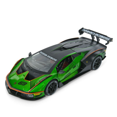 Дитяча інерційна машинка AP-2036(Green) двері відчиняються світло та звук 1:24 23 см