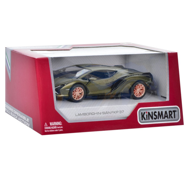 Інерційна машинка Lamborghini Sian FKP 37 Kinsmart KT5431W металева Зелений Інерційна машинка Lamborghini Sian FKP 37 Kinsmart KT5431W металева Зелений
