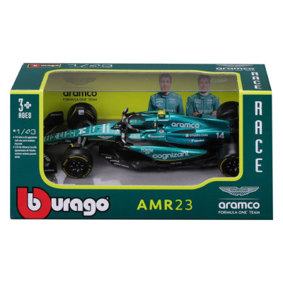 Колекційна автомодель "Aston Martin AMR23 (2023)" Bburago 18-38090 1:43 масштаб