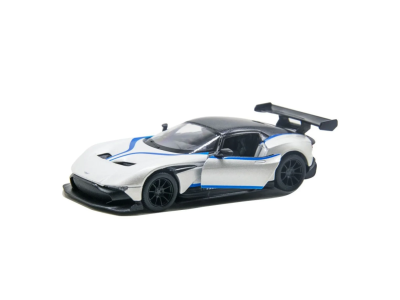 Колекційна іграшкова машинка Aston Martin Vulcan KT5407FW інерційна Білий