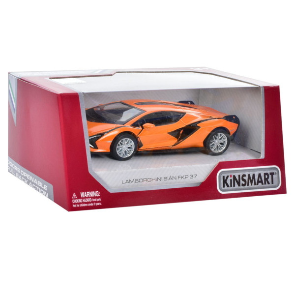 Інерційна машинка Lamborghini Sian FKP 37 Kinsmart KT5431W металева Помаранчевий Інерційна машинка Lamborghini Sian FKP 37 Kinsmart KT5431W металева Помаранчевий