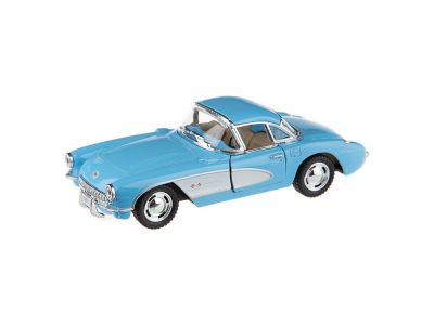 Дитяча колекційна машинка Chevrolet Corvette 1957 KT5316W інерційна Синій