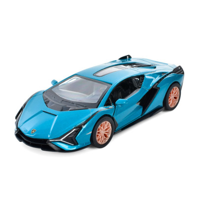 Інерційна машинка Lamborghini Sian FKP 37 Kinsmart KT5431W металева Синій