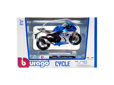 Дитяча модель Мотоцикла "Suzuki GSX-R1000 R 2021" Bburago 18-51030-13 масштаб 1:18
