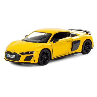 Машинка металева інерційна Audi R8 Coupe 2020 Kinsmart KT5422W 1:36 Жовтий