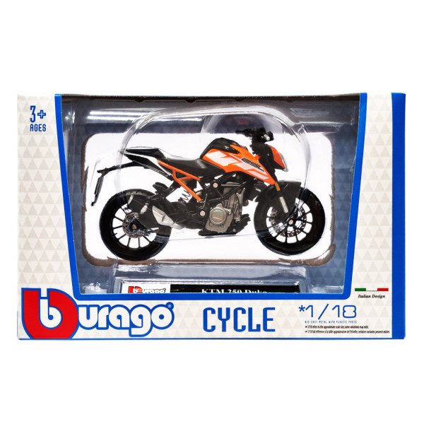 Дитяча модель Мотоцикла "KTM 250 Duke" Bburago 18-51030-4 масштаб 1:18 Дитяча модель Мотоцикла "KTM 250 Duke" Bburago 18-51030-4 масштаб 1:18