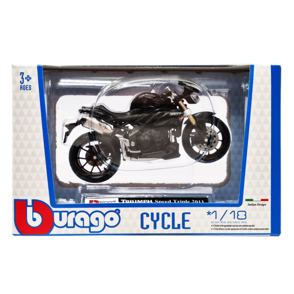 Дитяча модель Мотоцикла "TRIUMPH Speed Triple 2011" Bburago 18-51030-11 масштаб 1:18 Дитяча модель Мотоцикла "TRIUMPH Speed Triple 2011" Bburago 18-51030-11 масштаб 1:18