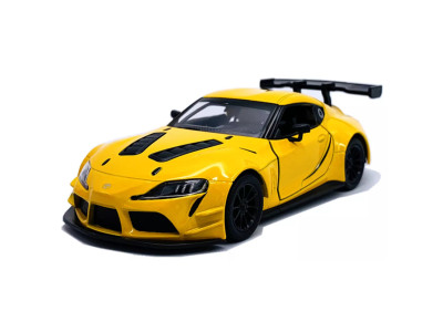Машинка інерційна "Toyota GR Supra" KT5421W(Yellow) масштаб 1:43