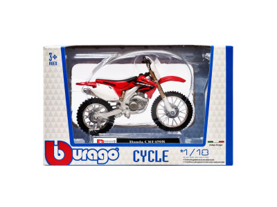 Дитяча модель Мотоцикла "Honda CRF450R" Bburago 18-51030-10 масштаб 1:18